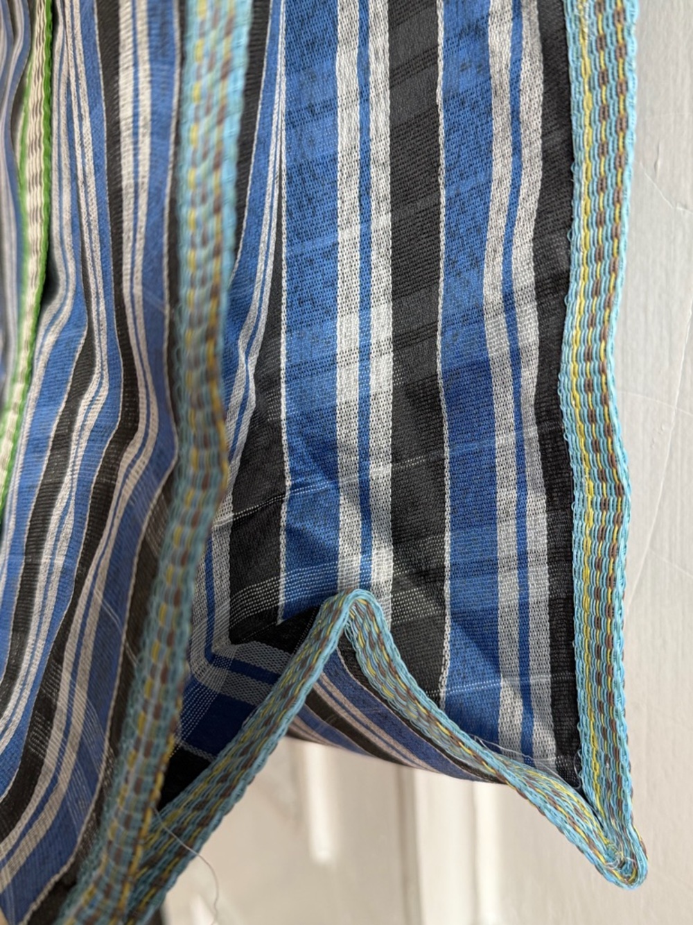 Bode Blue Striped Large Tote - Picture 4 of 4